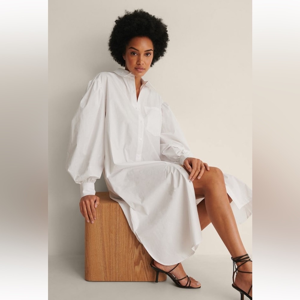 NA-KD White Shirt Dress